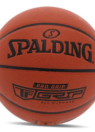 М'яч баскетбольний spalding tf pro grip 76874y no7 коричневий ...