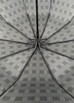 Стильна парасолька напівавтомат у карту від bellissimo сіра з ...6 фото