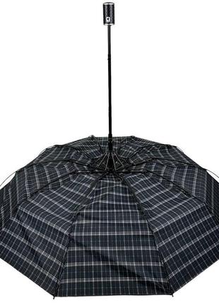 Стильна парасолька напівавтомат у карту від bellissimo з чорно...4 фото