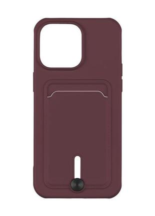 Чехол otterbox colorfull pocket card iphone 15 plus maroon z11...