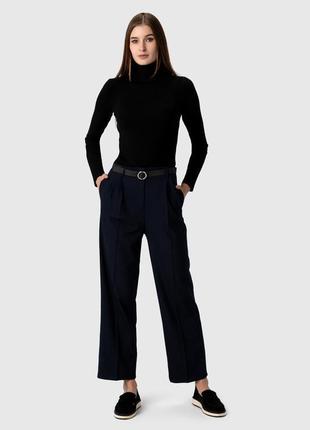 Штани з візерунком жіночі karol 4629 l темно-синій (2000990146...6 фото