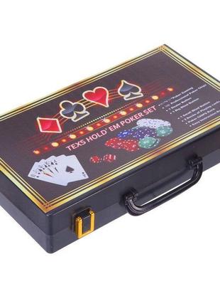 Набір покерних фішок у кейсі no200s-c 200 фішок poker range bl...
