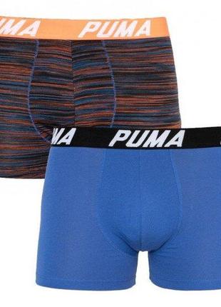 Трусы-боксеры puma bold stripe boxer 2-pack m blue/red 501002001-030