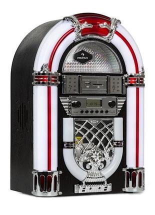 Стереосистема auna arizona jukebox bt fm радіо usb sd mp3 cd-п...