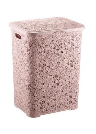 Корзина для білизни lace 42л, 38,5*32,5*50 см (сірий)*6