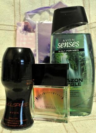 Набор мужской: туалетная вода 30 мл и дезодарант full speed, шампунь-гель для душа 250 мл