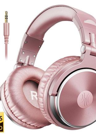 Ігрові навушники oneodio pro 10 rose gold дротові музичні наву...