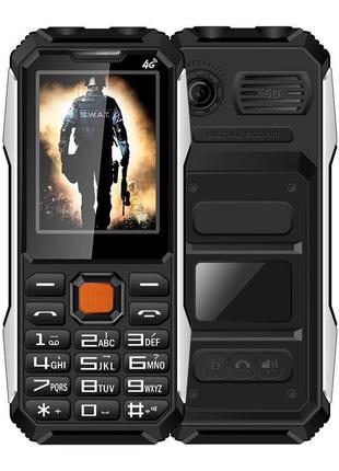 Кнопковий мобільний телефон h-mobile a6 black 2 сім потужна ба...