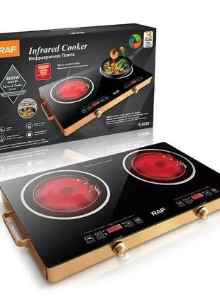 Інфрачервона плита raf-8088 4800вт електропіч з сенсорним керу...