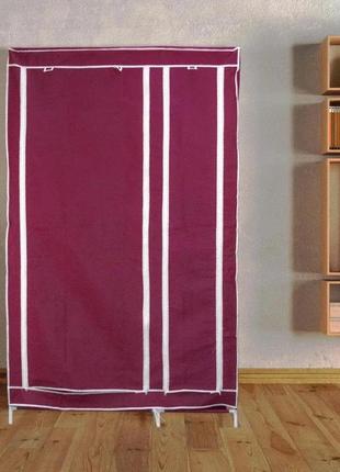 Тканинна складана шафа на 2 секції storage wardrobe 88105 крас...
