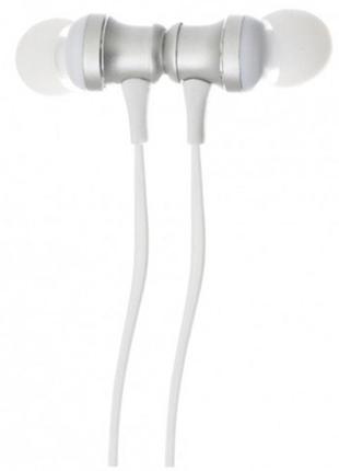 Вакуумні навушники дротової гарнітури з мікрофоном white. box ...