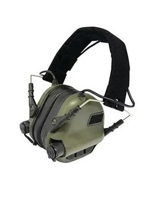 Тактичні навушники earmor m31 mod3 green складні активні навуш...