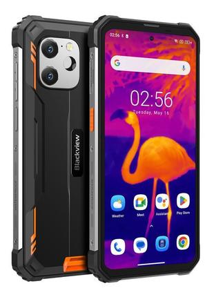 Захищений смартфон blackview bv8900 8/256gb orange тепловізор ...