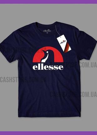 Футболка ellesse 'penguin logo' з биркою | еліс | темно-синя