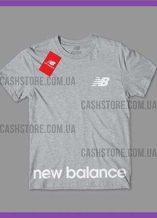 Футболка new balance 'graphic logo' з биркою | нью беланс | сіра