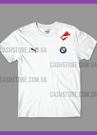 Футболка puma 'bmw motorsport mms logo' з биркою | пума | біла