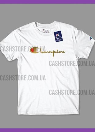 Футболка champion 'gold heritage embroidered' з биркою | чемпі...