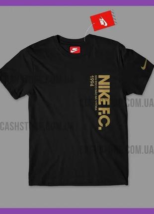 Футболка nike 'f. c. foil tee' з биркою | найк | чорна