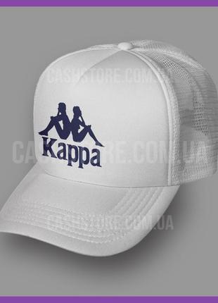 Кепка тракер kappa 'mira logo' ⁇ чорна з білим лобом3 фото