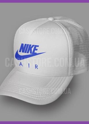 Кепка тракер nike 'air bf logo' ⁇ темно-синя з білим лобом4 фото