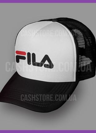 Кепка тракер fila 'classic logo' ⁇ темно-синя з білим лобом2 фото