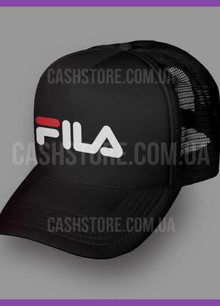 Кепка тракер fila 'classic logo' ⁇ темно-синя з білим лобом3 фото