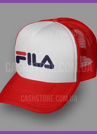 Кепка тракер fila 'classic logo' ⁇ темно-синя з білим лобом6 фото