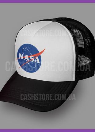 Кепка тракер asos 'nasa vintage logo' ⁇ темно-синя з білим лобом4 фото