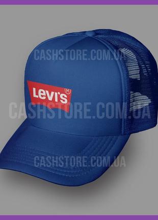 Кепка тракер levis 'housemark logo box' ⁇ синя