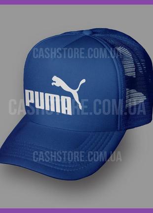 Кепка тракер puma 'ess classic logo' ⁇ темно-синя з білим лобом7 фото