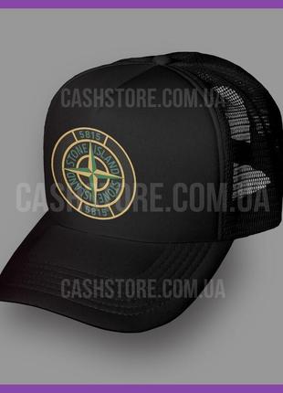 Кепка тракер stone island 'graphic eleven print logo' ⁇ чорна