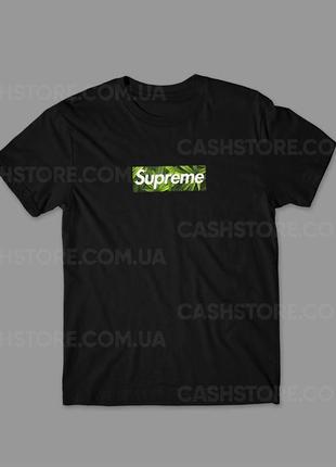 Футболка ⁇ supreme cannabis logo box ⁇ суприм ⁇ чоловіча ⁇ жіноча