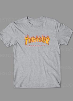 Футболка ⁇ thrasher flame ⁇ трешер ⁇ чоловіча ⁇ жіноча