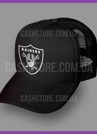 Кепка тракер oakland raiders 'legend logo' ⁇ чорна з білим лобом2 фото