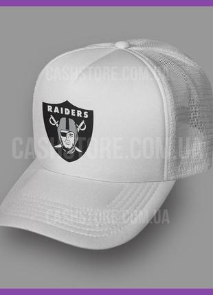 Кепка тракер oakland raiders 'legend logo' ⁇ чорна з білим лобом3 фото