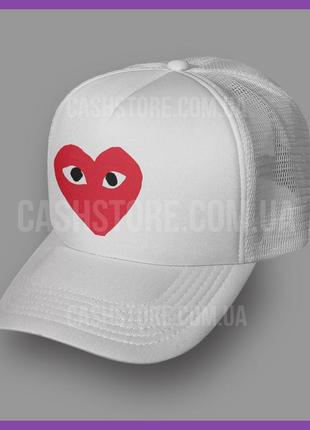 Кепка тракер comme des garcons 'cdg' ⁇ біла