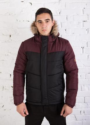 Чоловіча зимова куртка pbv winter bereg black-red