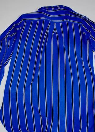 Яскрава блуза бренд m&s сорочка у вертикальну смужку удлиненна...4 фото