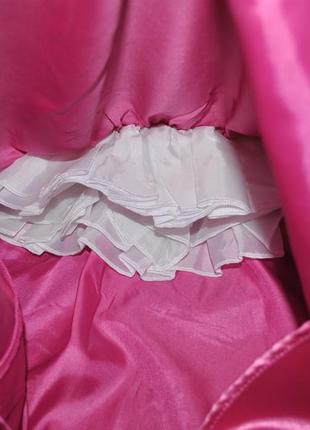 Платье disney 7-8 лет розовое на принцессу фею спереди кулон к...7 фото