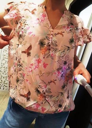 Блузка літня футболка персикова ніжна стильна жіночна ...3 фото