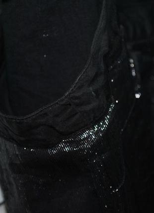 Платье oasis черное с люрексом нарядное s-m блестящее вечернее4 фото