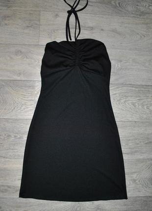 Сукня s/m вечірній тайланд чорне міні облягаюче6 фото
