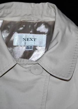 Куртка next піджак демисезон світла бежева l брендовий джинс...6 фото