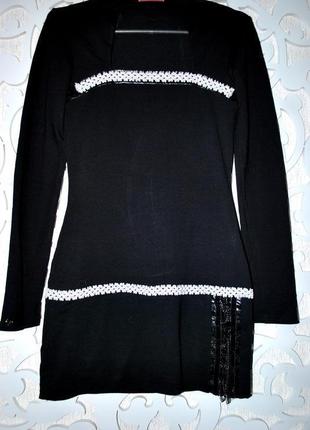 Туника черное мини-платье демисезон зимнее теплое сваровски ст...8 фото