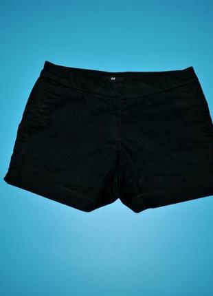 Круті шорти xs / s короткі чорні косі кишені бренд h&m шв...3 фото