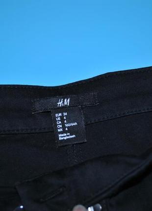 Круті шорти xs / s короткі чорні косі кишені бренд h&m шв...10 фото