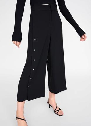 Стильні штани кюлоти zara модного крою3 фото