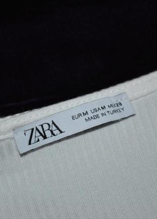 Кофта на ґудзиках біла бренд zara m l базова рубчик светр...2 фото