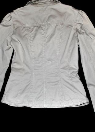 Піджак жакет жіночий h&m бежевий сірий xs-s джинсовий осінній...2 фото