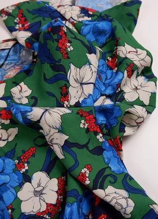Жіноча блуза zara яскрава квітковий принт вільний крій s asos...8 фото